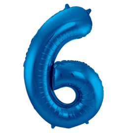 Cijfer - 1, 2, 3, 4, 5, 6, 7, 8, 9, 0, - Blauw - XXL Folie Ballon - Nummer - 34inch./86cm