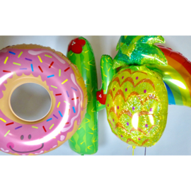 Donut  - XXL Folie Ballon - Roze - 30 Inch/76cm