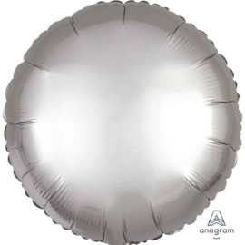 Rond - Satin Luxe Zilver - Folie Ballon - 17 Inch/43 cm