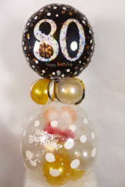 Cadeau - Kado Ballon - 80 -  Hartelijk Gefeliciteerd - Folie Top ballon