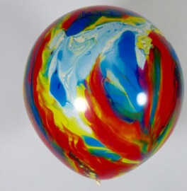 Marmer Ballonnen - Multi Color - Latex Ballon - 14 Inch / 35 cm - 5 st.