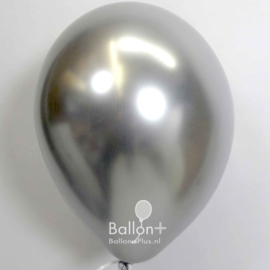 Chrome - Zilver - Latex Ballon - 11 Inch/27 cm - 5 st.