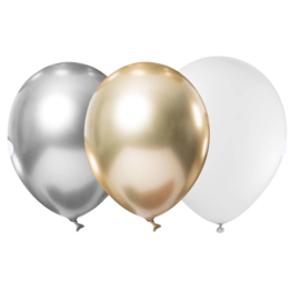 Helium tank 30 - incl. Ballonnen - Goud/Wit - Celebrate -