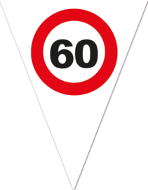 60 - Verkeersbord - Vlaggenlijn - 5m