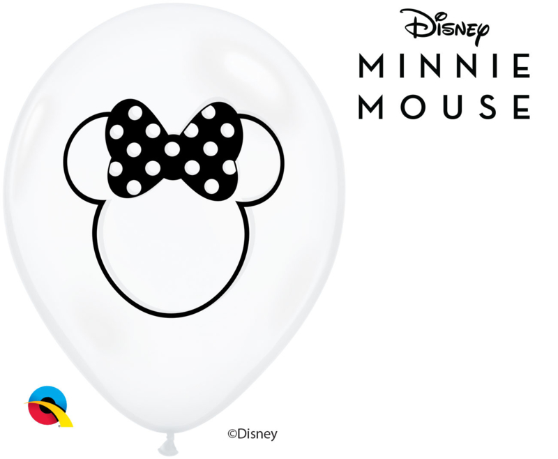 Disney Mouse Doorzichtige Latex Ballon - 11 inch/ 27,5 cm - 5 st. | Mickey & Minnie Mouse ballonplus.nl