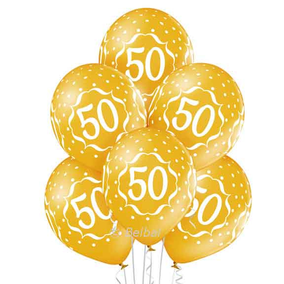 Spiksplinternieuw 50 Jarig Jubileum - Gouden Latex ballonnen - 12 Inch/30cm - 6 st LC-85