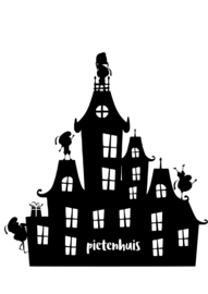 Statische raamsticker - Pietenhuis