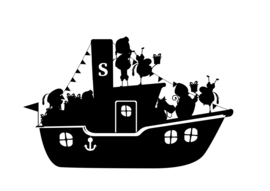 Statische raamsticker -Stoomboot