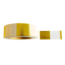 Washi tape goudfolie  &wit  geblokt