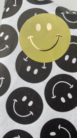 Set van drie grote (sluit) stickers Smiley Gold - Bright