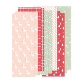 set papierstroken speciaal voor Kerst, 12 stroken