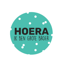 Hoera ik ben grote broer  (sluit)sticker