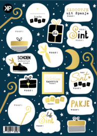 Stickervel Sint luxe, 16 cadeaustickers