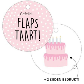 Cadeaulabel gefeliciflapstaart, dubbelzijdig