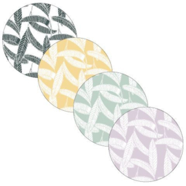 Set van 4 sluitstickers met banana leaves