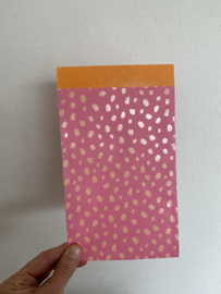 cadeauzakje 101 Dots Pink/Orange 12 x 19 cm