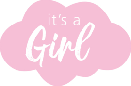 (sluit)sticker It’s a Girl Wolkje