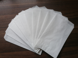 10 witte papieren zakjes, 10x 16 cm (S)