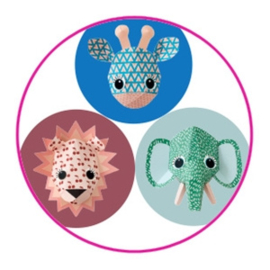 Set van drie  wild animals (sluit)stickers
