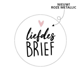 Ronde sluitsticker liefdesbrief