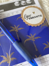 yathzee cadeautje - fijne vakantie-palmbomen