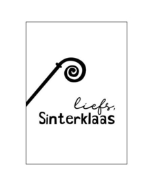 Ansichtkaart liefs Sinterklaas