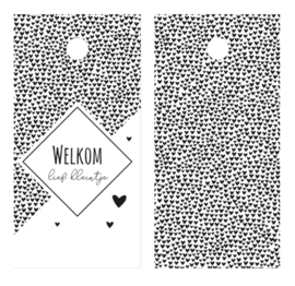 cadeaukaartje welkom lief kleintje, monochrome