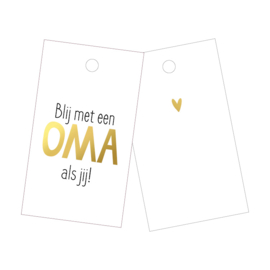 Cadeaulabel blij met een oma als jij!