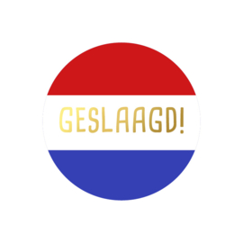 (sluit)sticker geslaagd