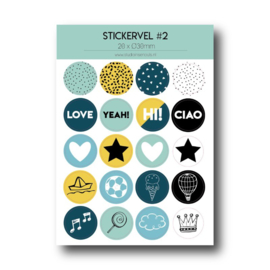 stickervel voor in je invulboek rose en mint