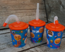 Thema 3D-drinkbeker met rietje