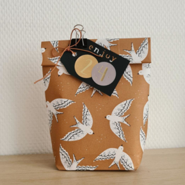 Inpakpapier Birds Cognac