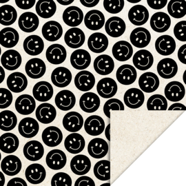 Inpakpapier Smiley - black