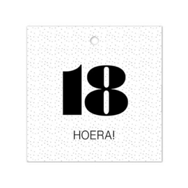 Cadeaulabel - 18 Hoera