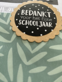 yathzee cadeautje - bedankt voor het fijne schooljaar