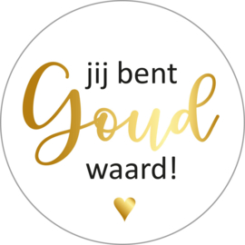 (sluit)sticker jij bent goud waard