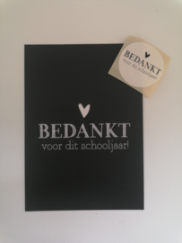 Kaart bedankt voor dit schooljaar!