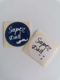 Set van 2 sluitstickers voor super dad