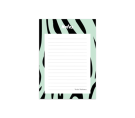 notitieblokje zebra mint