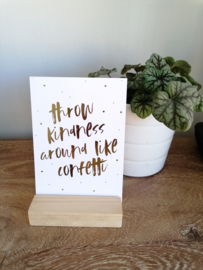 Kaart throw kindness around like confetti