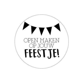 (sluit)sticker open maken op jouw feestje