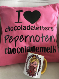 I love pepernoten... gezellige kussenhoes voor de Sint periode