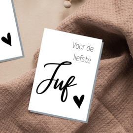 Ansichtkaart voor de liefste juf