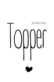 Minikaartje je bent een topper