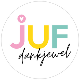 (sluit)sticker juf dankjewel!