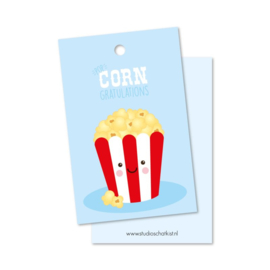 Cadeaulabel popCORNGRATULATIONS