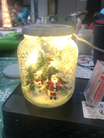 Gezellig winter/kersttafreel in pot maken ; creatieve workshop