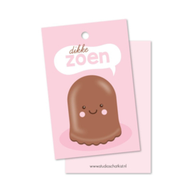 Cadeaulabel dikke zoen