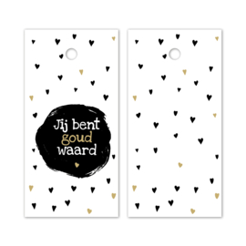 Cadeaulabel jij bent goud waard