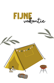 Minikaartje Fijne vakantie, tent